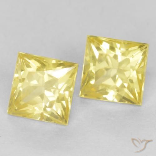 0.59 ct natürliche Toskana Gelb Saphir-Edelsteine, Quadrat, VS