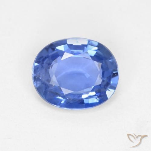 0.66ct Natürlicher Helles Marineblau Saphir, Oval, VS