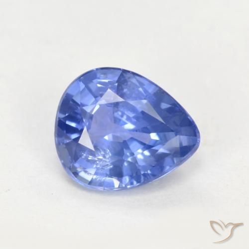 0.67ct Natürlicher Mittleres Marineblau Saphir, Birnenform, VS-SI