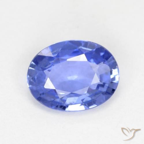 0.48ct Natürlicher Mittelblau Saphir, Oval, VS