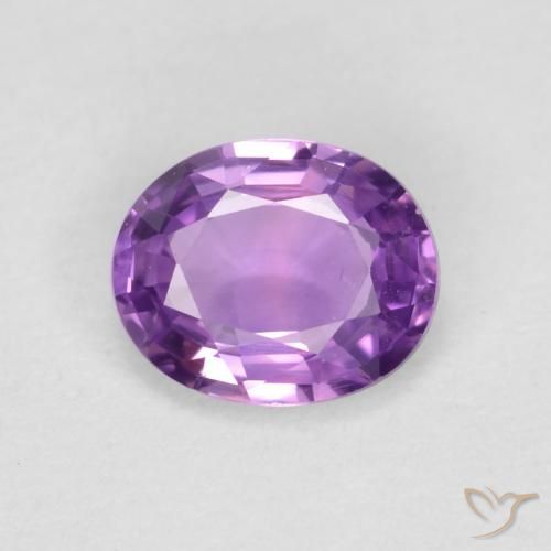 0.43ct Natürlicher Mittelviolettes Violett Saphir, Oval, VVS-VS