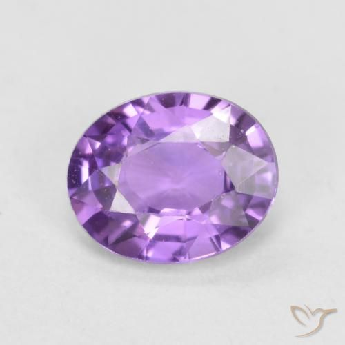 0.51ct Natürlicher Mittelrosa Violett Saphir, Oval, VVS-VS