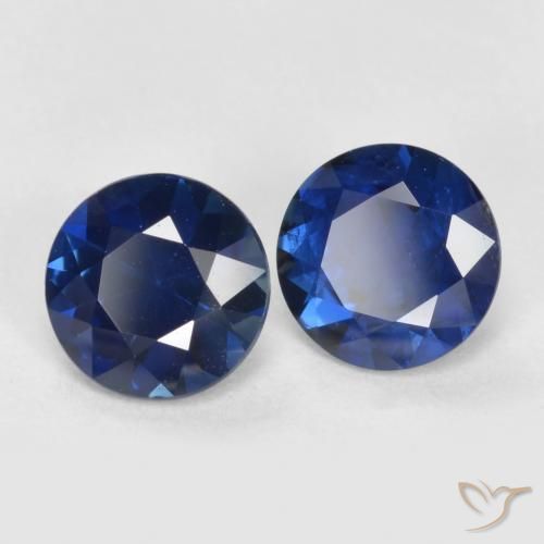 1.19 ct natürliche Mitternachtsblau Saphir-Edelsteine, Runden, VS
