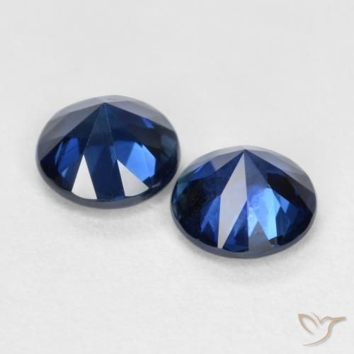 1.19 ct natürliche Mitternachtsblau Saphir-Edelsteine, Runden, VS