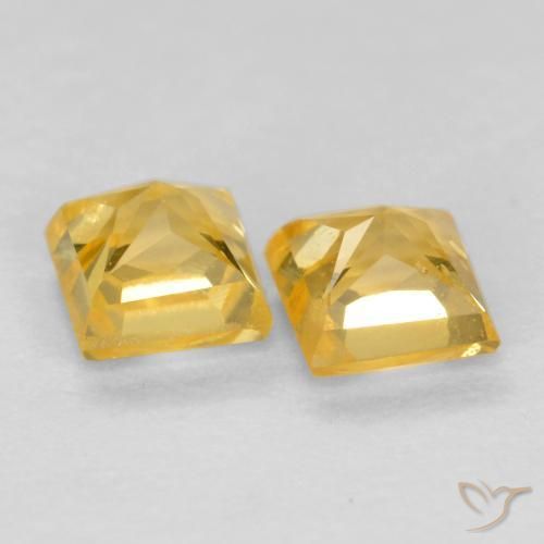 0.54 ct natürliche Golden Saphir-Edelsteine, Quadrat, VS