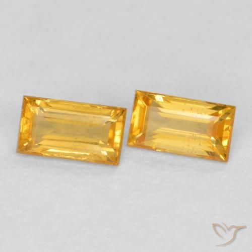 0.50 ct natürliche Mittelgold Saphir-Edelsteine, Baguette, VVS-VS