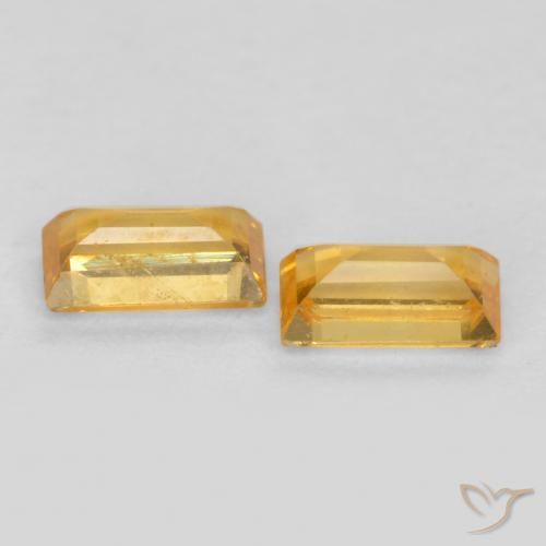 0.50 ct natürliche Mittelgold Saphir-Edelsteine, Baguette, VVS-VS