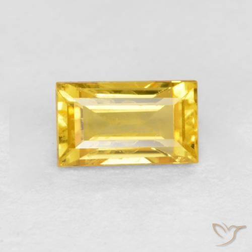 0.41ct Natürlicher Golden Saphir, Baguette, VS
