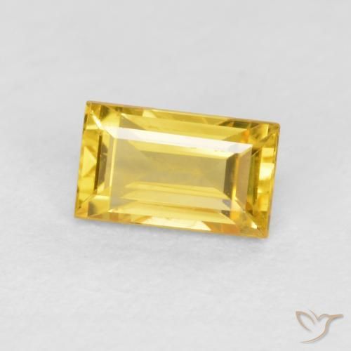 9,17 ctw natürlicher Golden Saphir, Baguette, VS