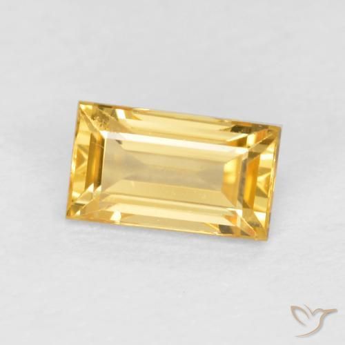 9,17 ctw natürlicher Mittleres Gold Saphir, Baguette, VVS-VS
