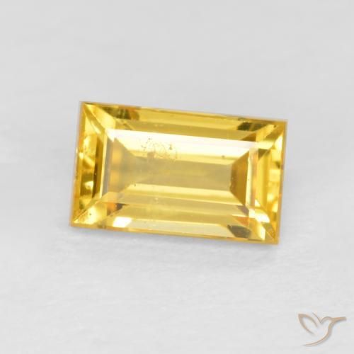 9,17 ctw natürlicher Golden Saphir, Baguette, VS