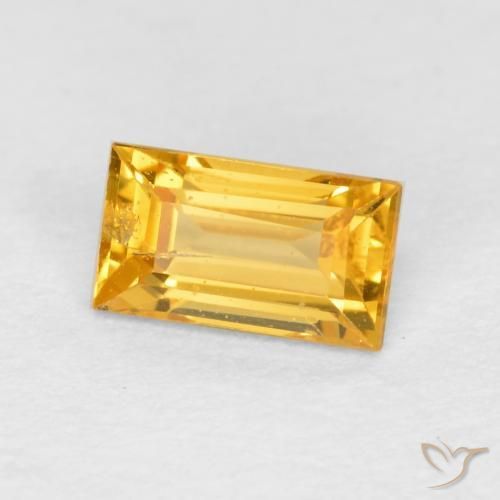 9,17 ctw natürlicher Mittelgold Saphir, Baguette, VS