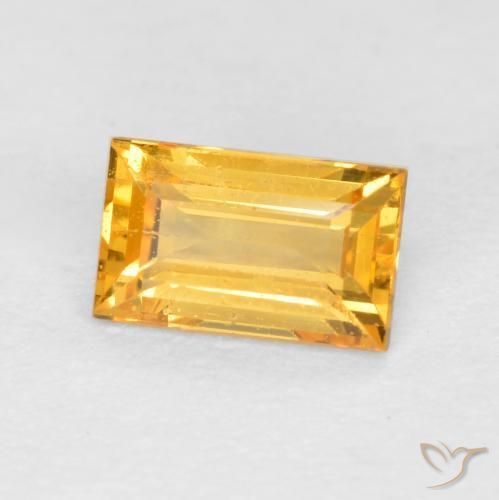9,17 ctw natürlicher gold-orange Saphir, Baguette, VS-SI