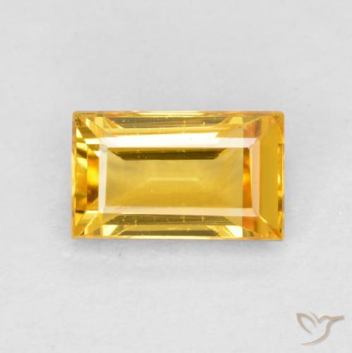 0.42ct Natürlicher Mittelgold Saphir, Baguette, VS