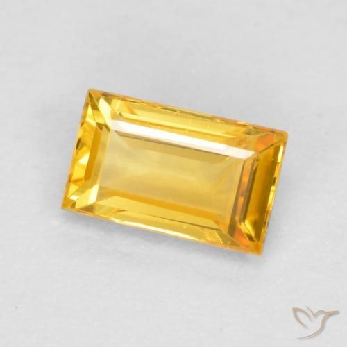 9,17 ctw natürlicher Mittelgold Saphir, Baguette, VS
