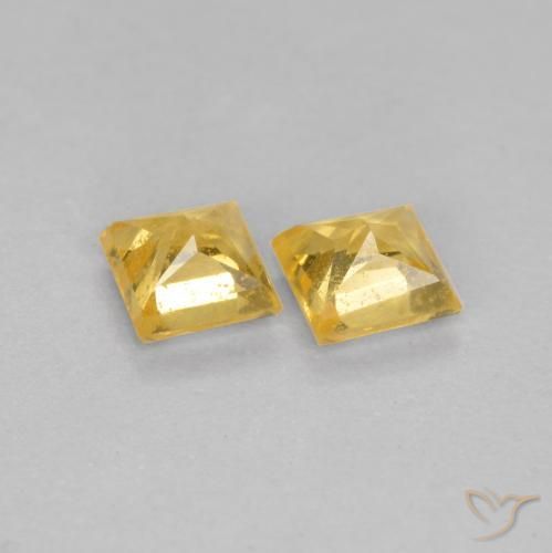 0.48 ct natürliche Golden Saphir-Edelsteine, Quadrat, VS