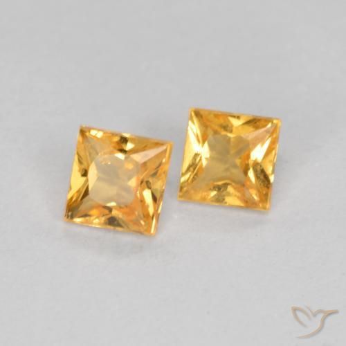 0.47 ct natürliche Mittelorange Saphir-Edelsteine, Quadrat, VS