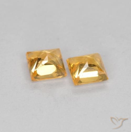 0.47 ct natürliche Mittelorange Saphir-Edelsteine, Quadrat, VS
