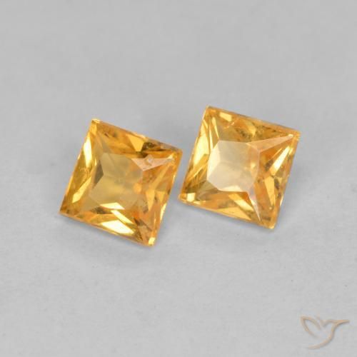 0.52 ct natürliche Mittelorange Saphir-Edelsteine, Quadrat, VS