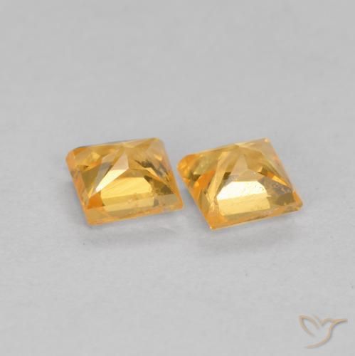 0.52 ct natürliche Mittelorange Saphir-Edelsteine, Quadrat, VS