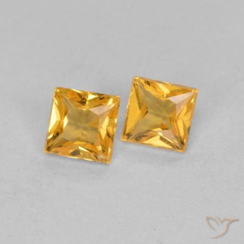 0.47 ct natürliche Mittelorange Saphir-Edelsteine, Quadrat, VS