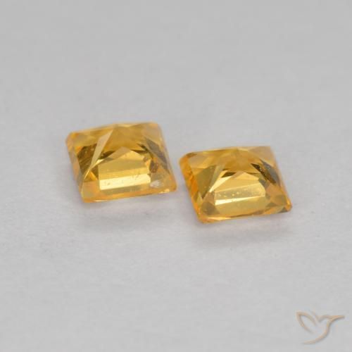 0.47 ct natürliche Mittelorange Saphir-Edelsteine, Quadrat, VS