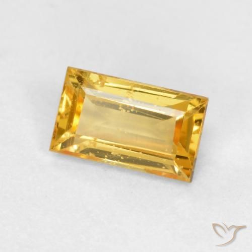 9,17 ctw natürlicher Golden Saphir, Baguette, VS