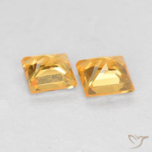 0.49 ct natürliche Mittleres Gold Saphir-Edelsteine, Quadrat, VS