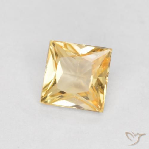 9,17 ctw natürlicher Hell Gold Saphir, Quadrat, VVS-VS