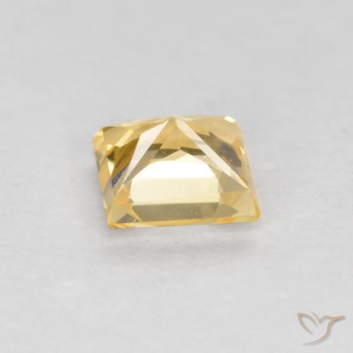 9,17 ctw natürlicher Hell Gold Saphir, Quadrat, VVS-VS
