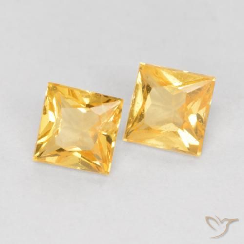 0.50 ct natürliche Top-Gold Saphir-Edelsteine, Quadrat, VS