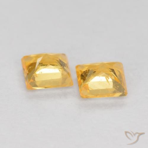 0.50 ct natürliche Top-Gold Saphir-Edelsteine, Quadrat, VS