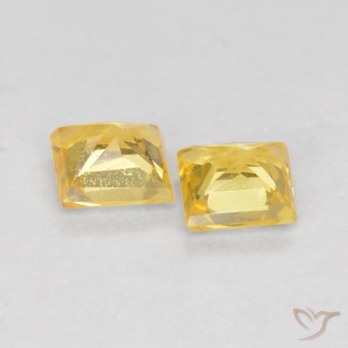 0.47 ct natürliche Toskana Gelb Saphir-Edelsteine, Quadrat, VS