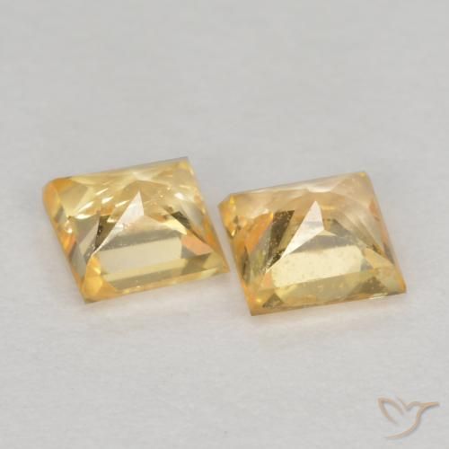 0.54 ct natürliche Hell Gold Saphir-Edelsteine, Quadrat, VS