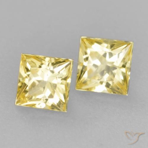0.47 ct natürliche Toskana Gelb Saphir-Edelsteine, Quadrat, VS