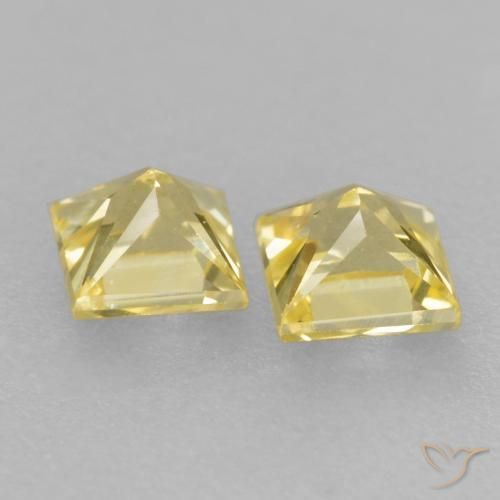 0.47 ct natürliche Toskana Gelb Saphir-Edelsteine, Quadrat, VS