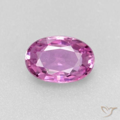 0.50ct Natürlicher Tiefrosa-Lila Saphir, Oval, VVS-VS