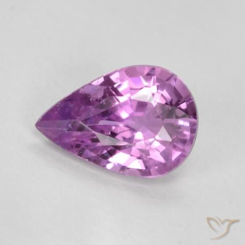 0.42ct Natürlicher Tiefrosa-Lila Saphir, Birnenform, VS