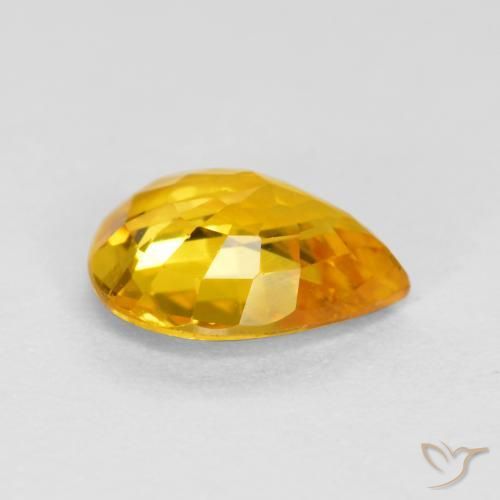 9,17 ctw natürlicher Helles Gold Saphir, Birnenform, VS