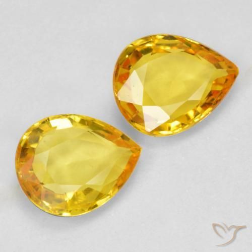 1.24 ct natürliche Golden Saphir-Edelsteine, Birnenform, VVS-VS
