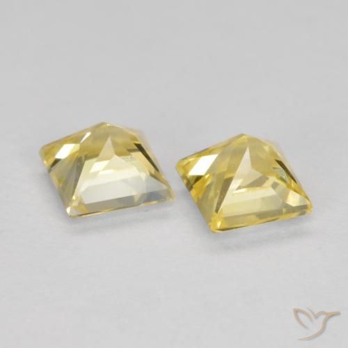0.73 ct natürliche Toskana Gelb Saphir-Edelsteine, Quadrat, VS