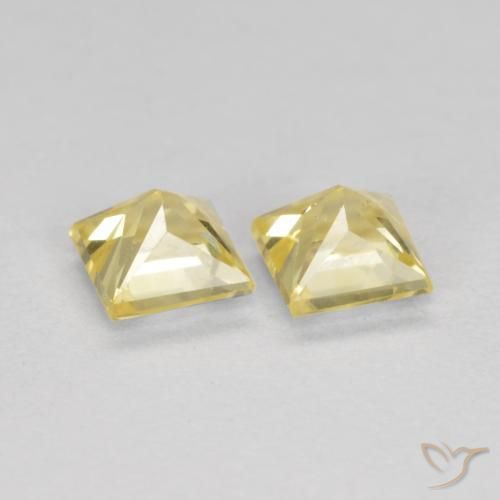 0.63 ct natürliche Toskana Gelb Saphir-Edelsteine, Quadrat, VS