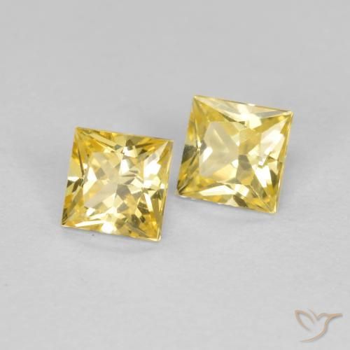 0.53 ct natürliche Toskana Gelb Saphir-Edelsteine, Quadrat, VS