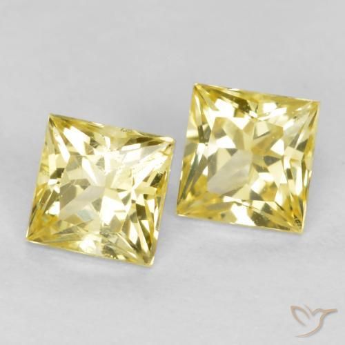 0.54 ct natürliche Toskana Gelb Saphir-Edelsteine, Quadrat, VS