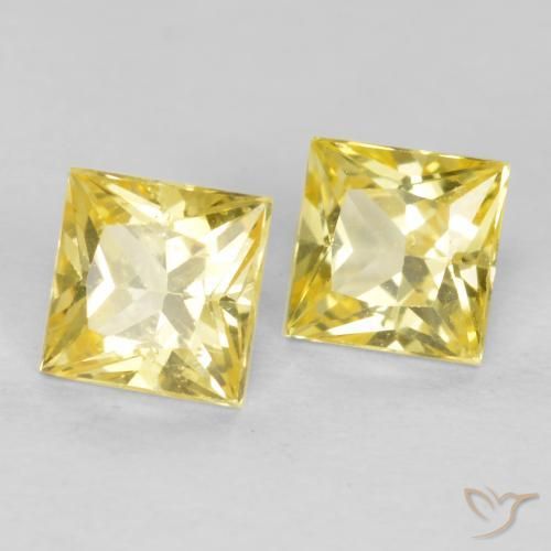0.62 ct natürliche Toskana Gelb Saphir-Edelsteine, Quadrat, VS