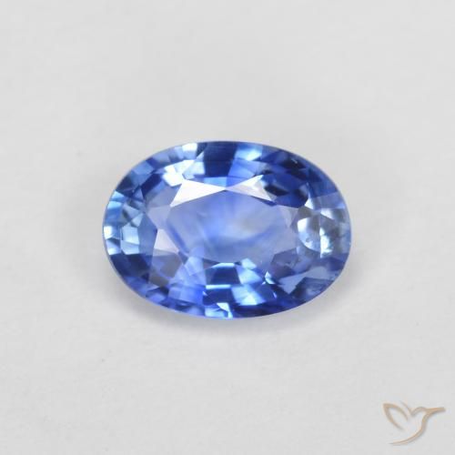 0.54ct Natürlicher Mittleres Dunkelblau Saphir, Oval, VS