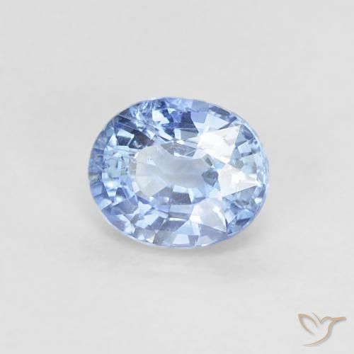 9,17 ctw natürlicher Pastellblau Saphir, Oval, VS-SI