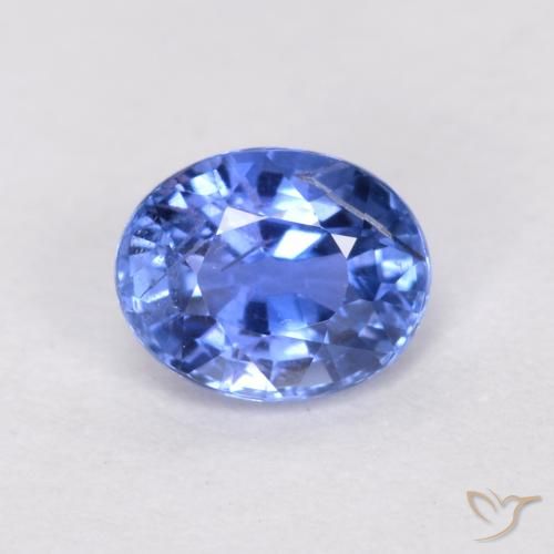 0.52ct Natürlicher hellblau Saphir, Oval, SI