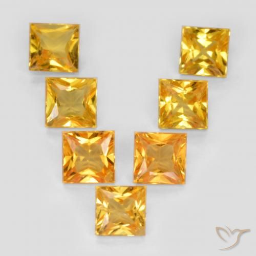2.26ctw Natürlicher Dunkelgolden Saphir, Quadrat, VS