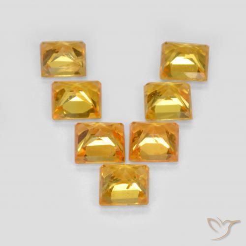 2.26 ct natürliche Dunkelgolden Saphir-Edelsteine, Quadrat, VS